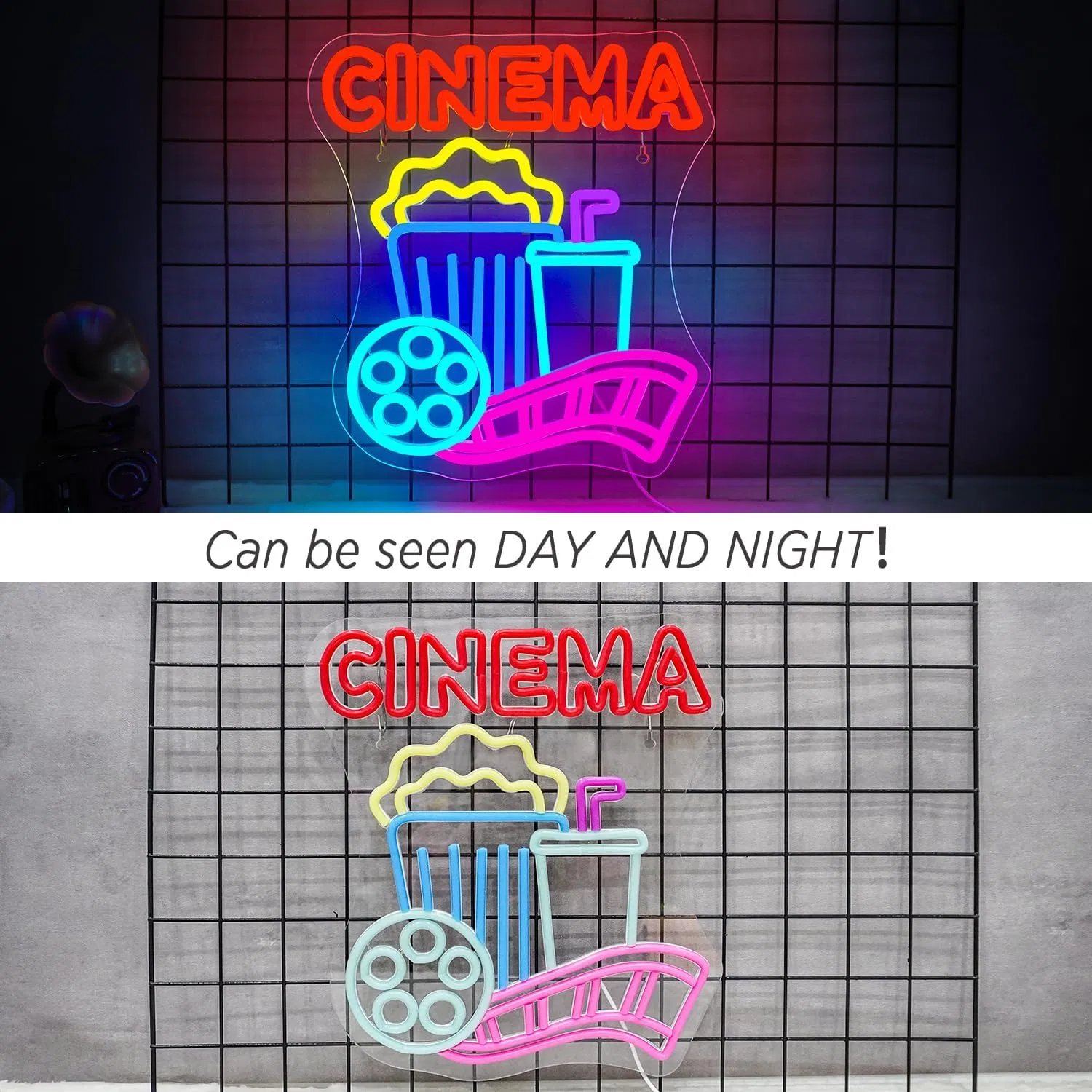 Dimmable's Cinema-Themed Neon Light Neon Sign for Home Theater Man Cave Movie Night Decor
