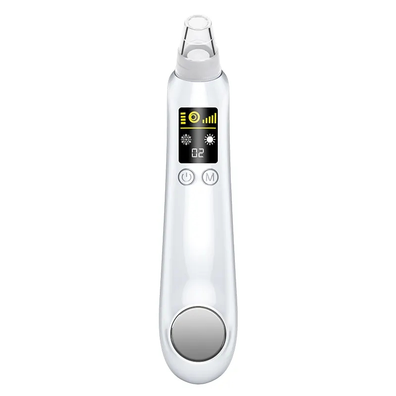 Facial Nose Acne Treatment Black Head Removal Suction Pore Cleanser Heating Ice Compress Hot Cold Vacuum Blackhead Remover