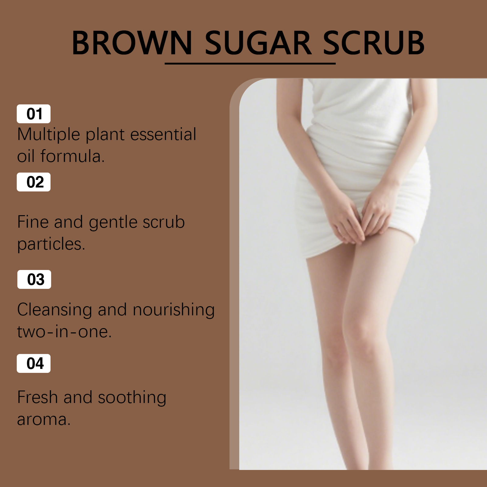OCEAURA Vegan Organic Gentle Cleansing Body Scrub with Exfoliating Sugar for Moisturizing Smooth Skin Maintenance