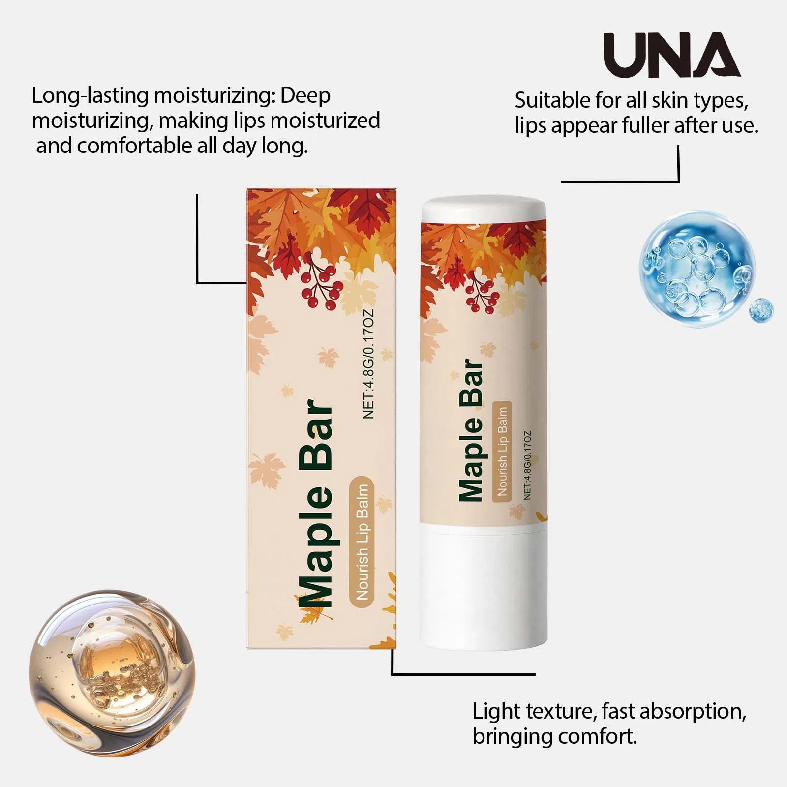 Candy Stick Seasonal Gentle Lip Balm - Gently Nourishes and Cares for Lips, Radiant, Soft and Hydrating