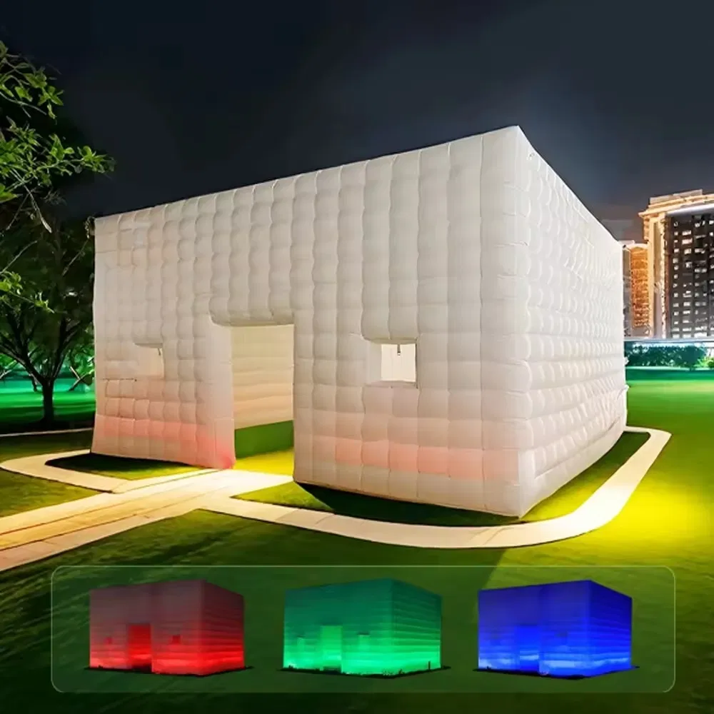 Inflatable White Night Club Party LED Light Tent 1