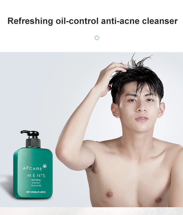 Private Label Men Amino Acid Cleanser Deep Cleansing Oil Control Foam Herbal