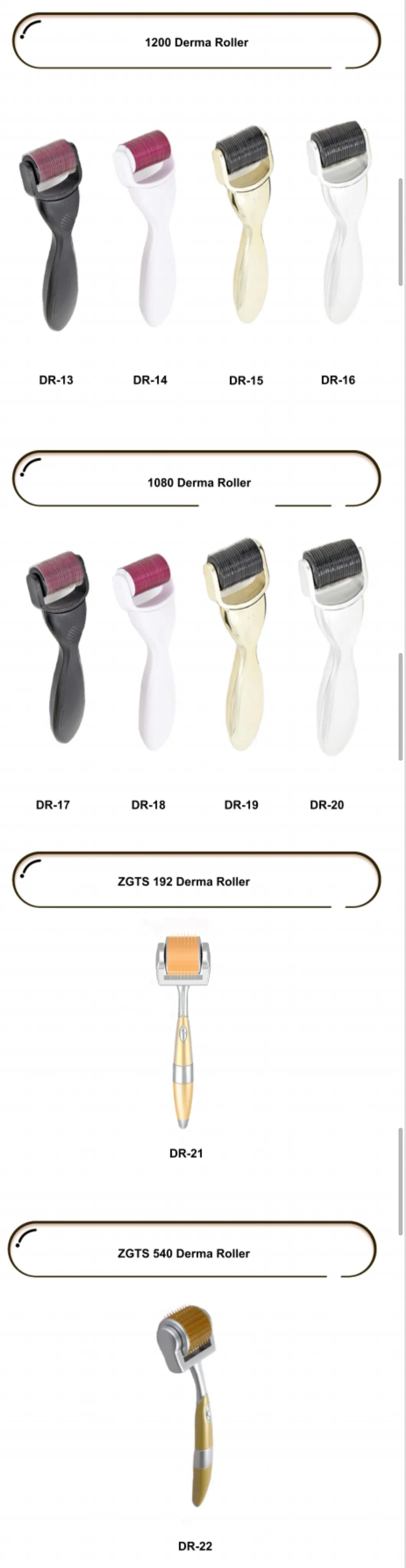 Related Micro Needle Derma Roller Models