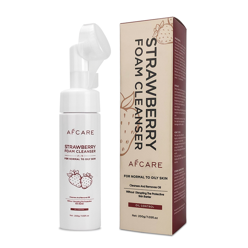 Hydrating Paraben-Free Deep Cleansing Moisturizer and Organic Vegan Strawberry Facial Mousse Cleanser