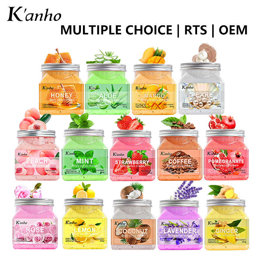 Kanho Main Coffee Bath Scrub Natural Whitening Sugar Body Scrub Exfoliating Cream Facial Body Organic Skin Care Fruit Salt Ocean