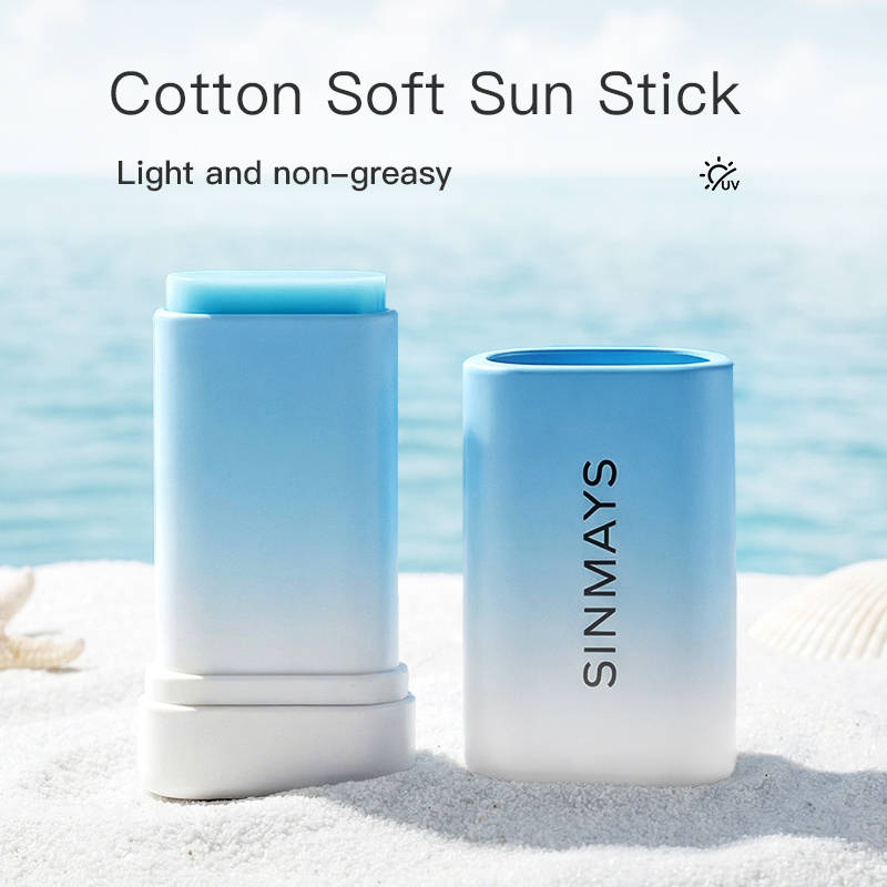 Cotton Soft Sun Stick SPF50+ UV Protection Sunscreen Stick Lightweight Invisible Portable Waterproof Sweat Resistant Sun Stick