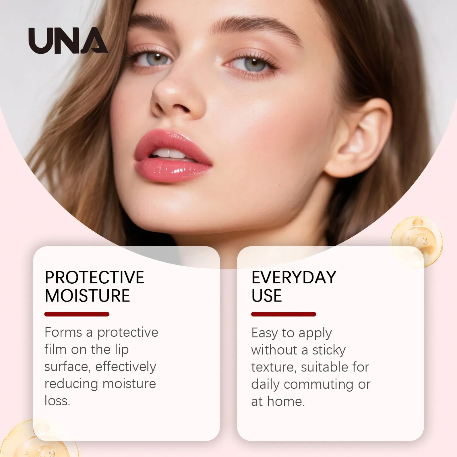 Lip Moisturizing Nourishing Serum - Cares for Soft Lip Skin, Hydrating, Delicate and Smooth, Non-Sticky Lip Care