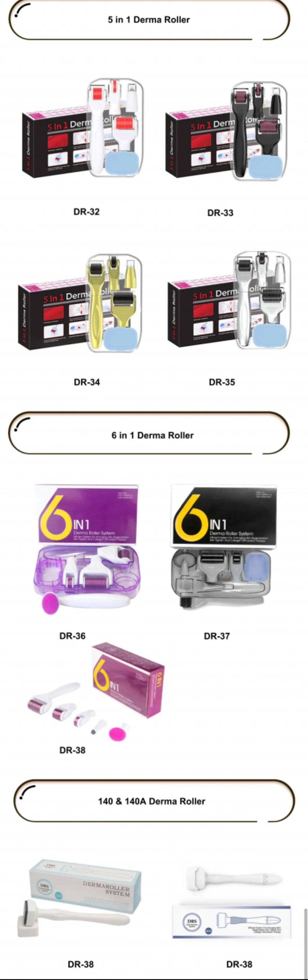 Related Micro Needle Derma Roller Models