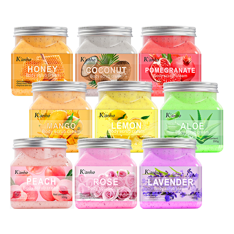 Kanho Main Coffee Bath Scrub Natural Whitening Sugar Body Scrub Exfoliating Cream Facial Body Organic Skin Care Fruit Salt Ocean