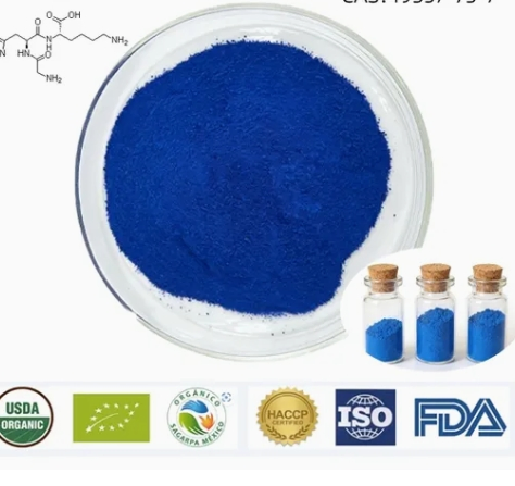 Cosmetic Grade Ghk-Cu Blue Peptide for Night Repair Serum Formula