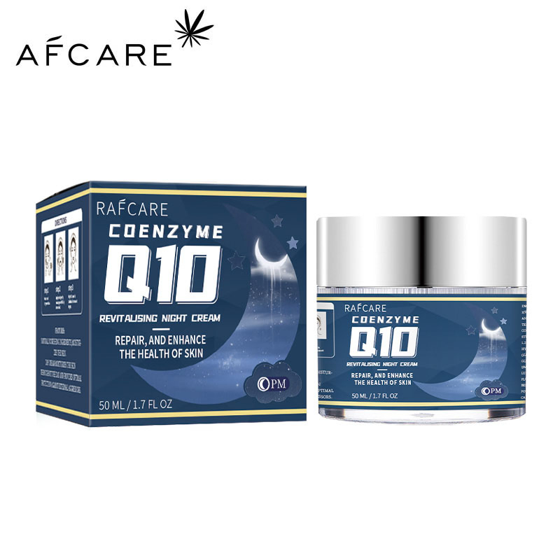 Private Label Q10 Night Cream Whitening Repair Skin 100%Natural Vegan Skincare