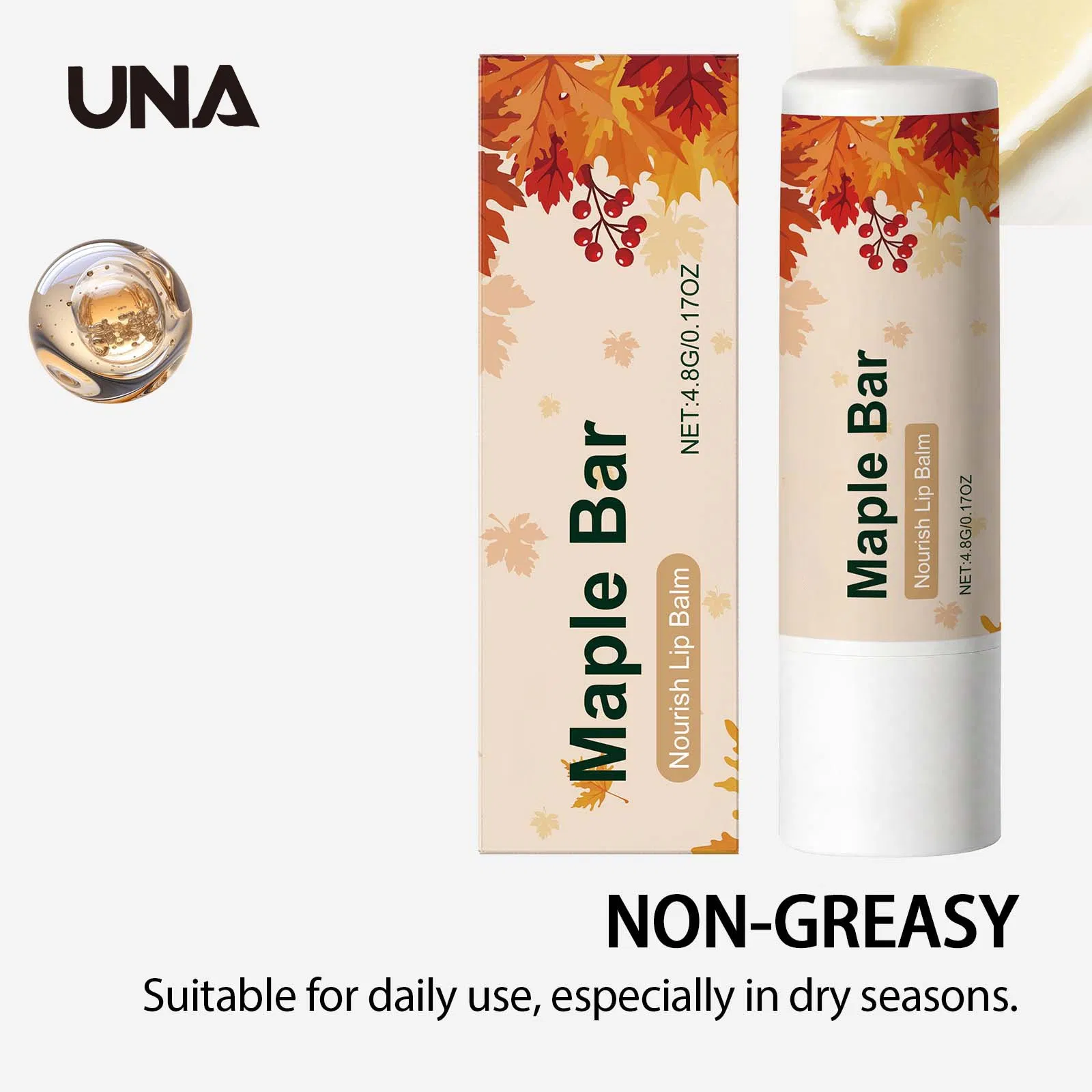 Candy Stick Seasonal Gentle Lip Balm - Gently Nourishes and Cares for Lips, Radiant, Soft and Hydrating