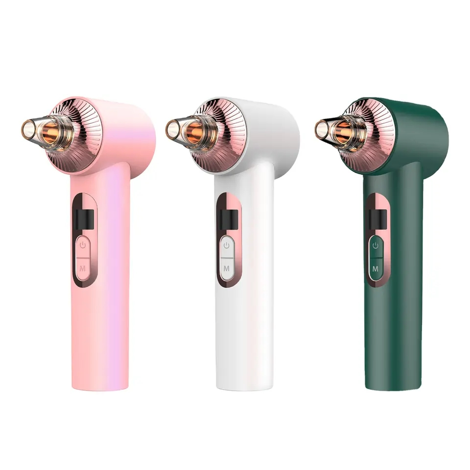 LED Visible Camera Facial Whiten USB Battery Reduce Grease Acne Pore Clean Hot Cold Compress Vacuum Blackhead Remover