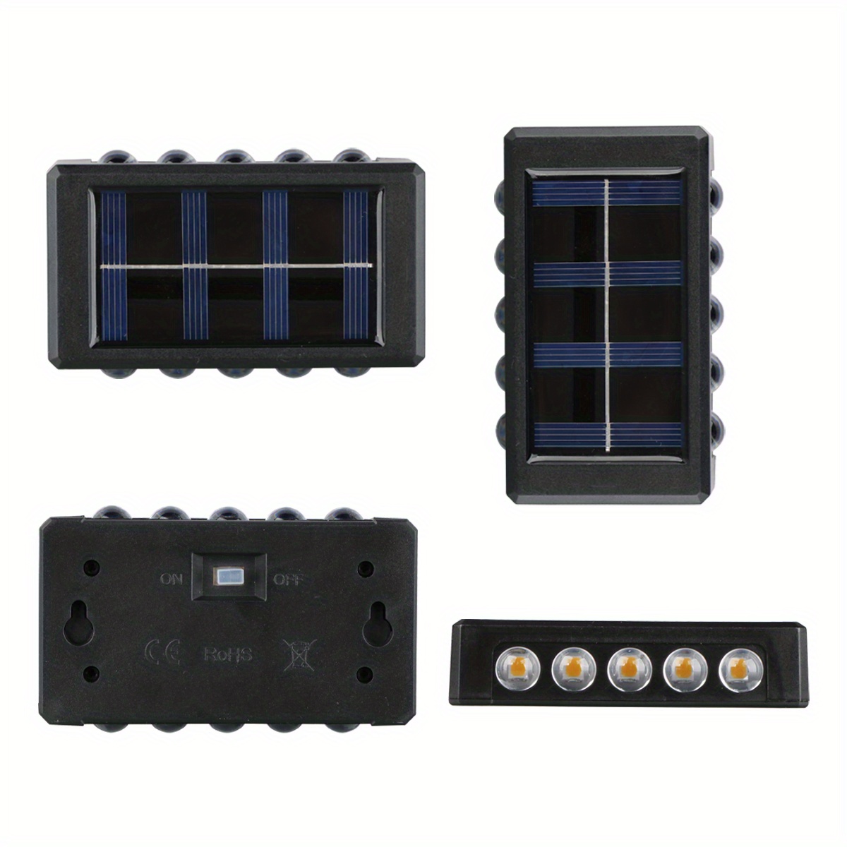 12 Hours Lighting 1 Packs 10 Led Wall Mounted Pathway Led Solar Garden Light Solar Lights Outdoor Waterproof