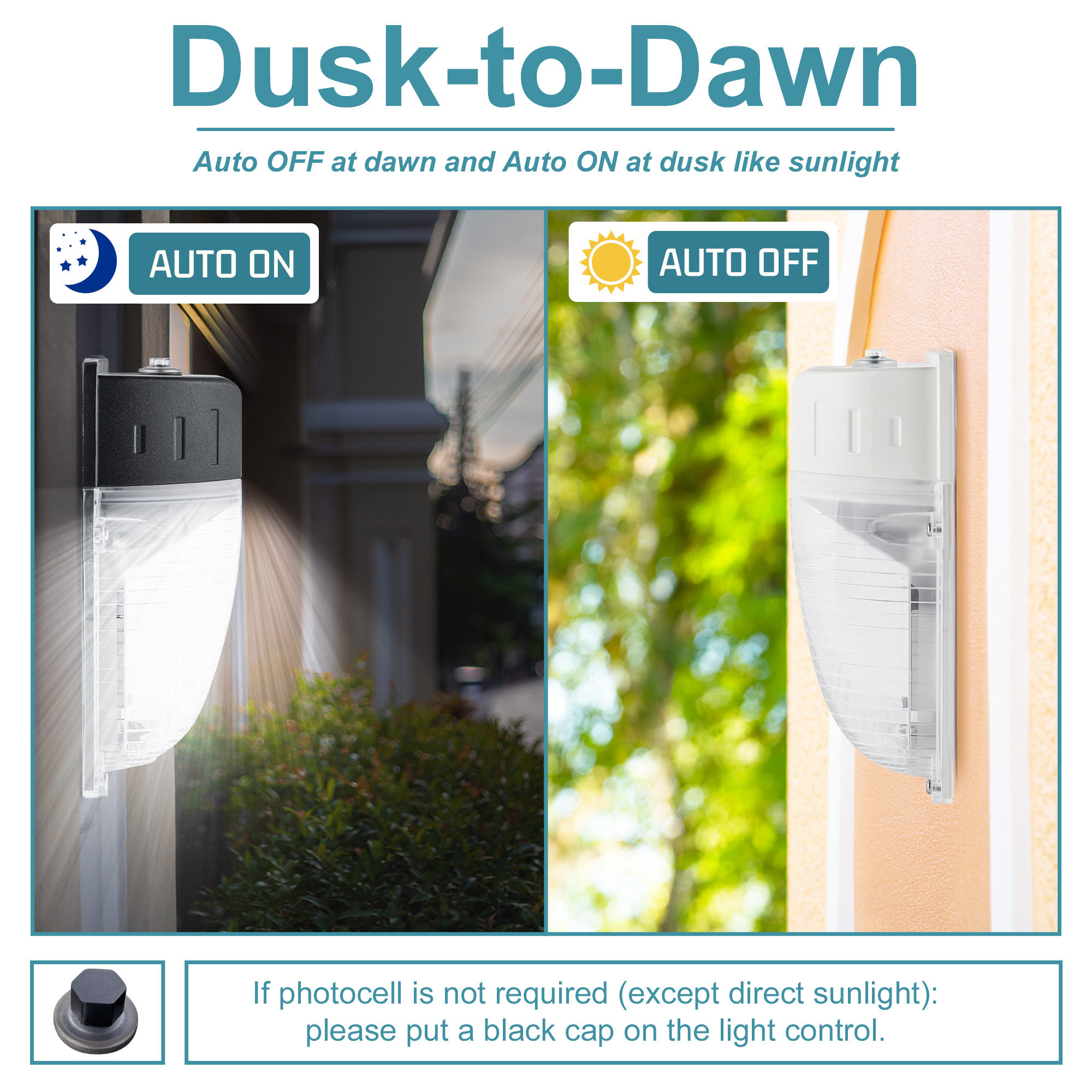 ETL Listed Mini IP65 Waterproof AC100-277V 3CCT and 4wattage Selectable with Dusk to Dawn Photocell LED Wall Pack Light