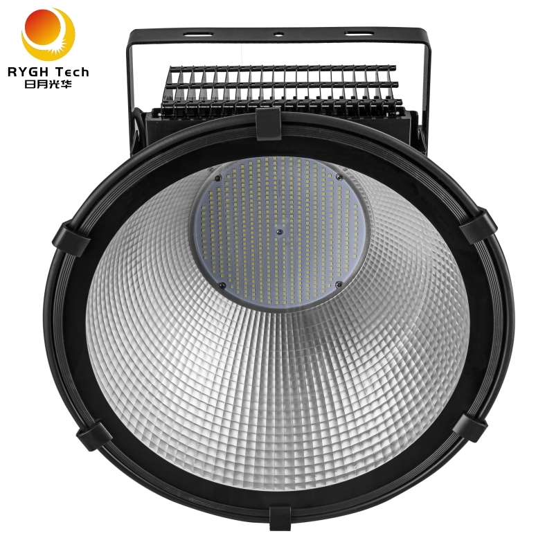 High Power 220V 110V Aluminum 500W LED High Low Bay Light with Tempered Glass
