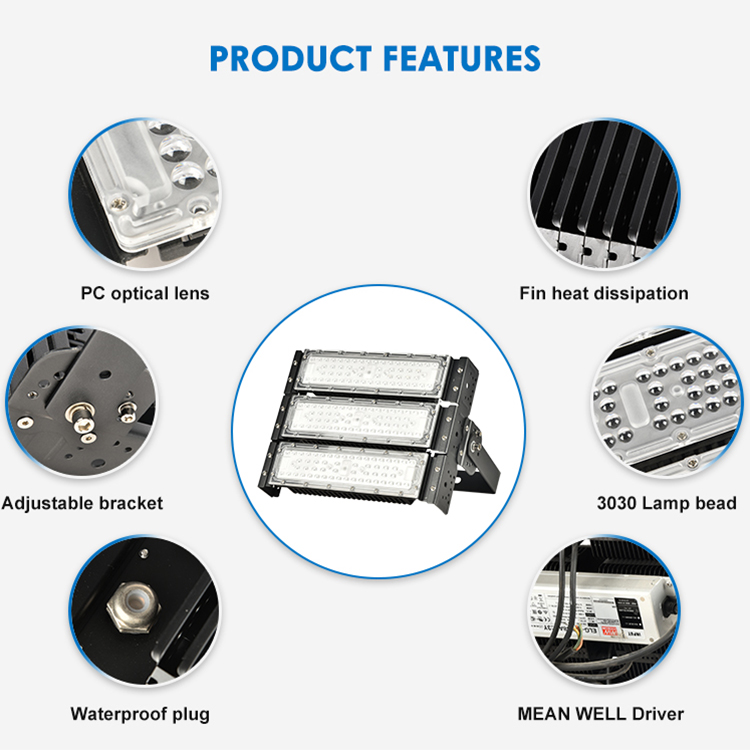 Outdoor Waterproof Ip65 Soccer Stadium Sports Field Stadium Lights 300w 400w 500w 600w High Mast Led Flood Light