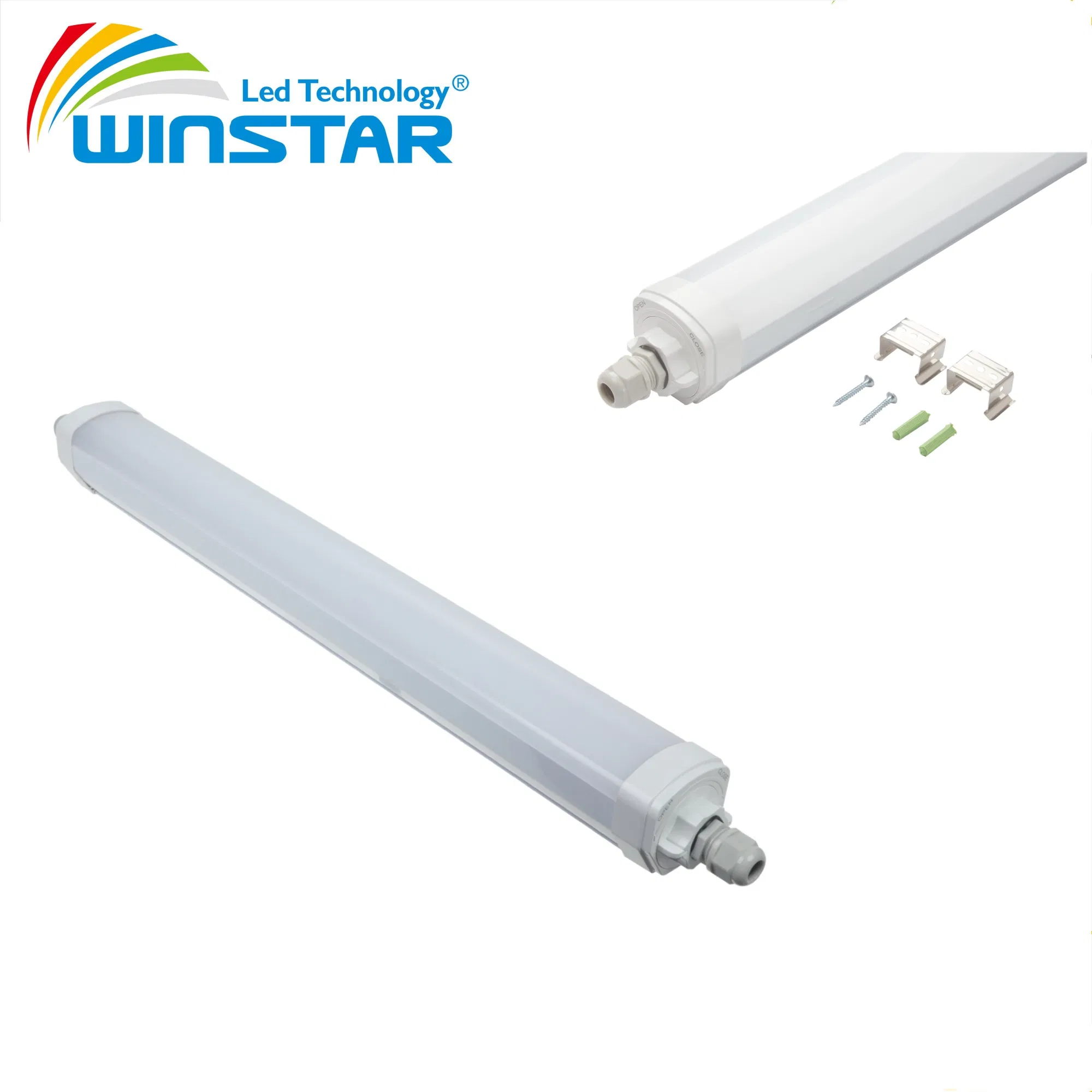 Heat Resistant LED Tri-Proof Light for Singapore Underground Tunnel Projects