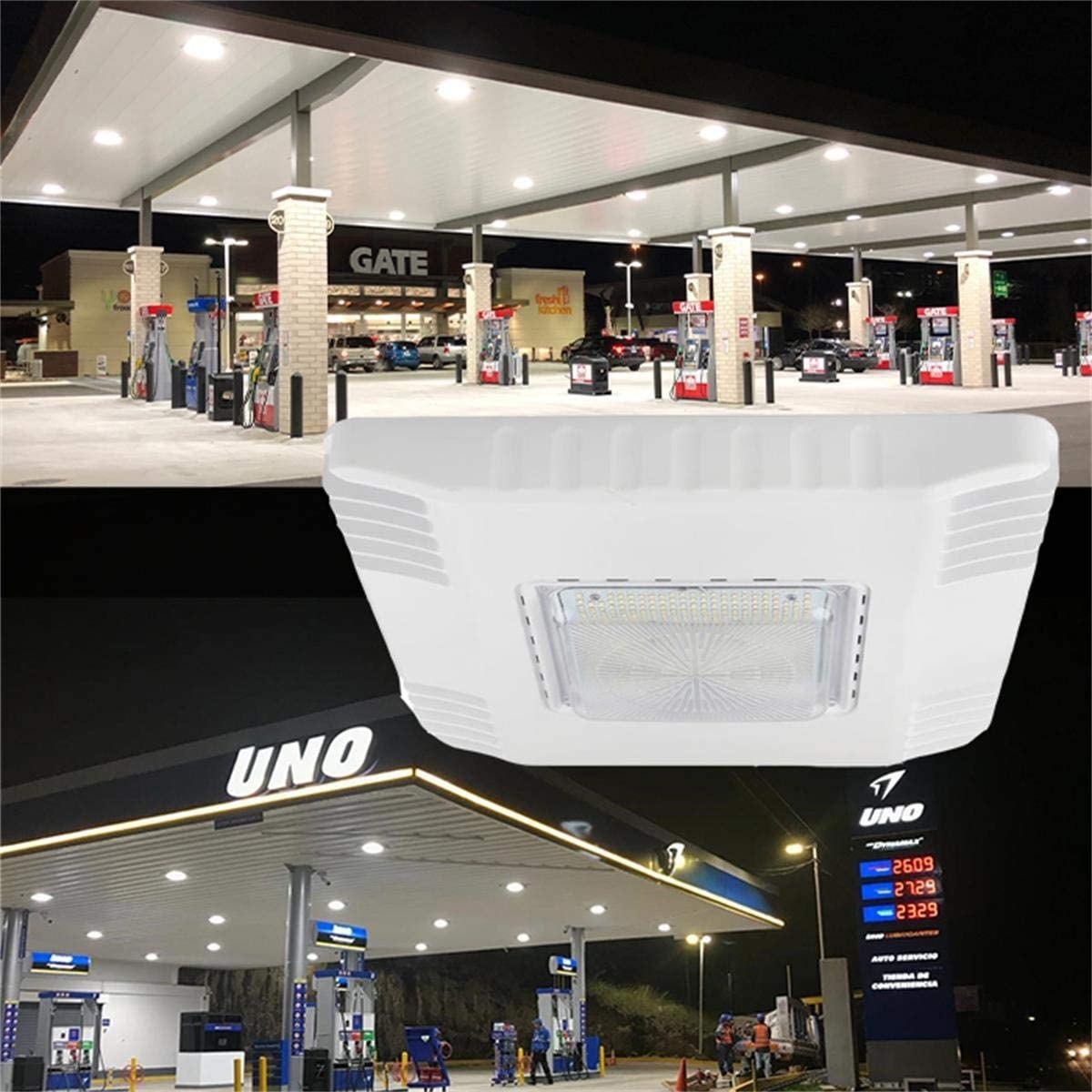 Stock Fast Shipping150w LED Canopy Light Parking Garage Industrial Gas Station Low Bay Led Light Waterproof