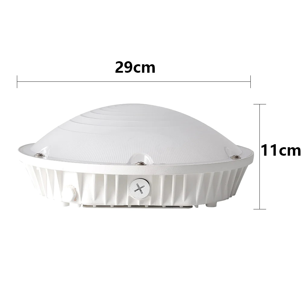 LED Canopy Light IP65 3 Wattages Selectable 30W/40W/60W 5000K Surface Mount Low Bay Light Residential Parking Garage Garden