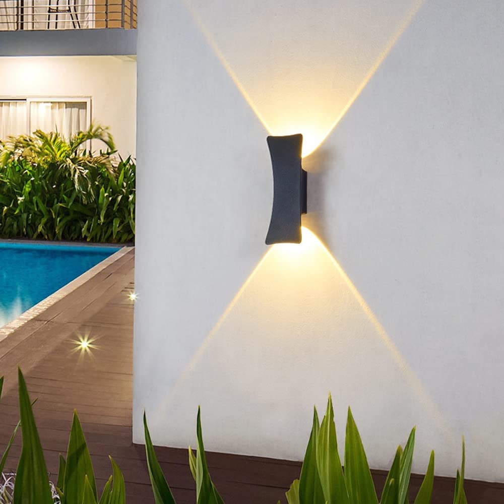 Modern LED Outdoor Wall Pack Light up and Down Glow Waterproof Sconce Light Fixtures Indoor Outdoor Aluminum Wall Lamp