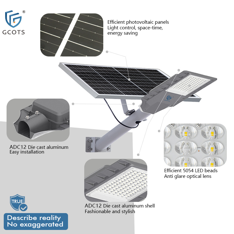 High-efficiency Solar LED Street Lights Outdoor Waterproof High Quality Aluminum Street Light for Highway Commercial Lighting