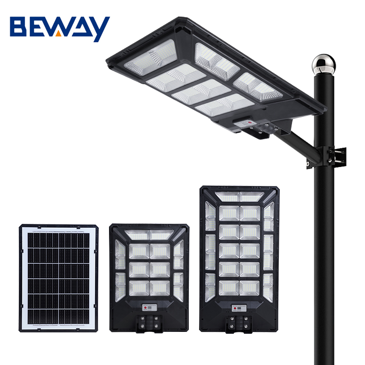 Low Price Outdoor Post Lamp Easy Installation Various Control Methods 500w 1000w LED Black Solar Street Light