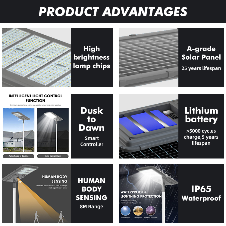 Support L/C Pay Gaocheng SKD High Output Long Range Ip65 Waterproof 150w 200w 300w Highway All in One LED Solar Street Light