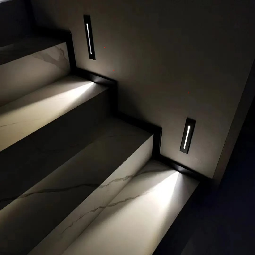 GONSU Home Hotel Led Step Lights Outdoor Waterproof Ip65 Recessed 3W Wall Stair Light For Corner Hallway