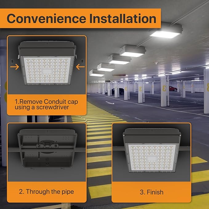 10KV 20KV Flicker Free Explosion Proof Gas Station Led Canopy Light ETL FCC SAA BIS 60w 80w 100w120w 140w 200w