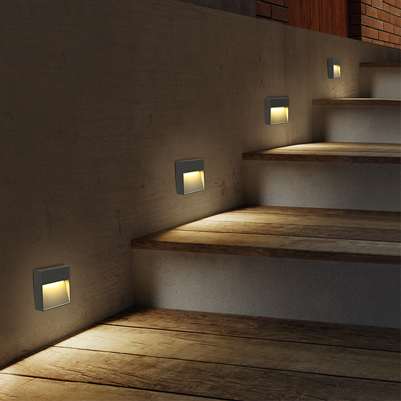Led Outdoor Garden Wall Foot Stair Wall Lamp Lighting Waterproof Step Light for Corridor Corner