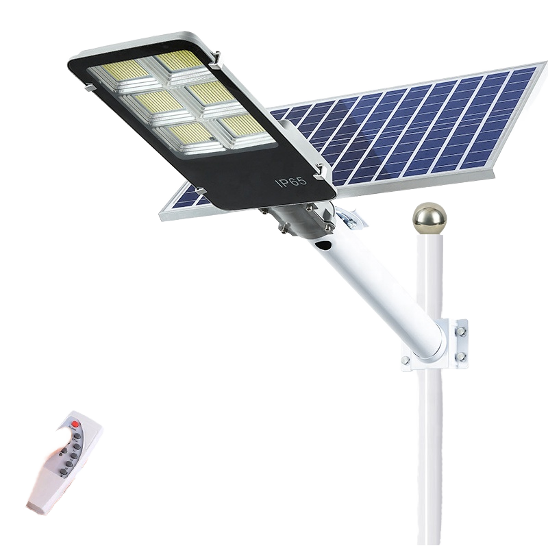500W IP65 Solar Street Light Aluminum LED Lamp SMD Chip Waterproof for Garden Walls Roads Highways Remote Control IP65 Rating