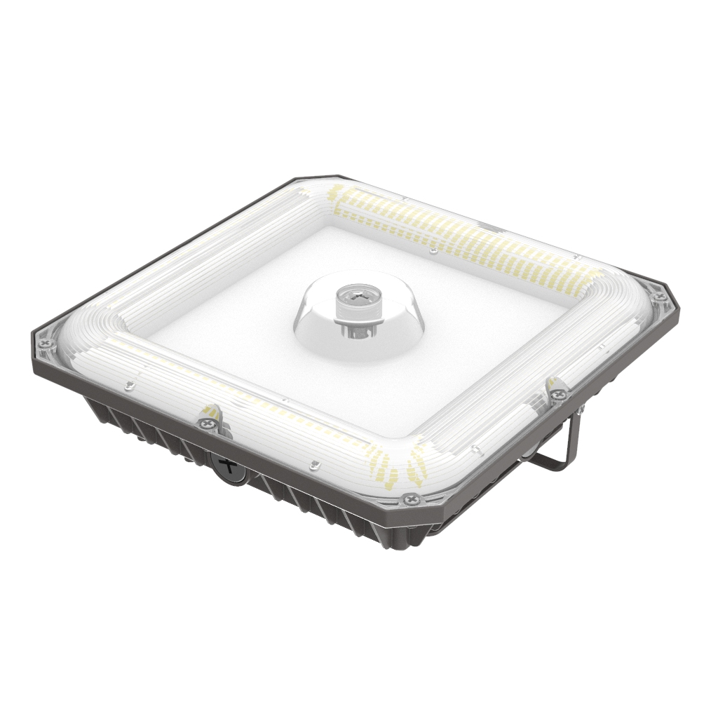 US Stock MCT LED Canopy Light 60W-80W-100W Led Canopy Gas Station Light 120-277VAC 3000K-4000K-5000K Ajustable CCT Gas Station