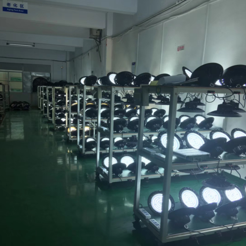 UFO LED High Bay Light with Motion Sensor Beam Angel 30 Degree Factory IP65 IK10 Low Bay Lamp for Warehouse Hanging Lamp