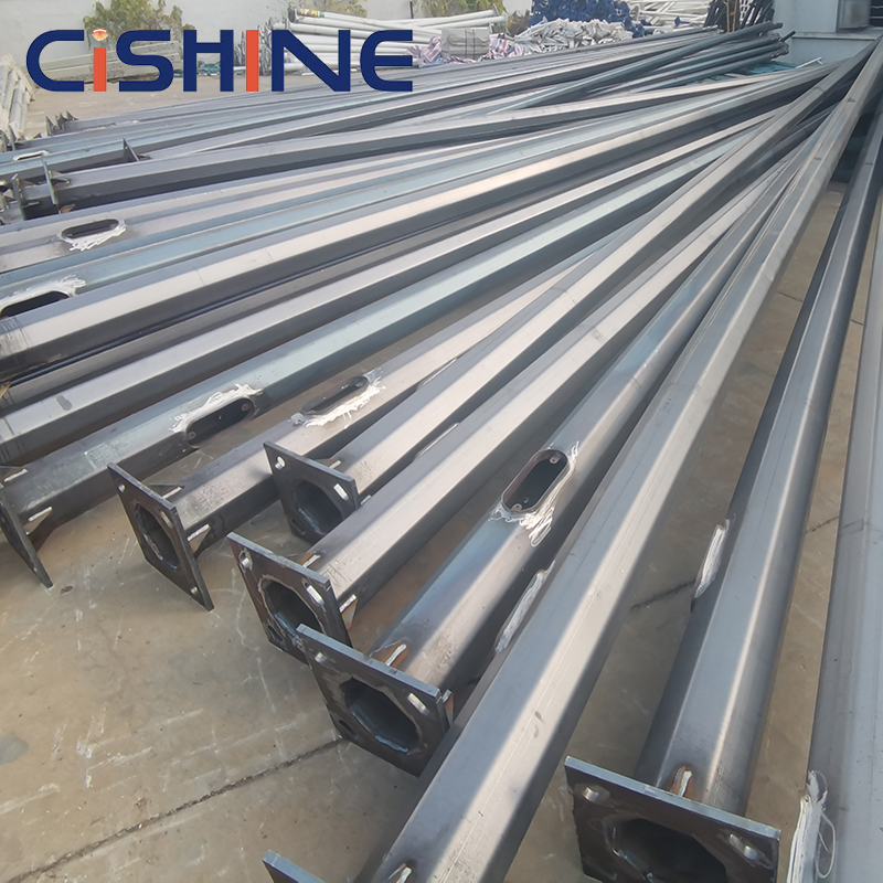 15ft 20ft 25ft 30ft 35ft 40ft 6M 8M 9M Octagonal Conical Conical Solar Steel Street Light Lamp Poles Galvanized Post For Highway