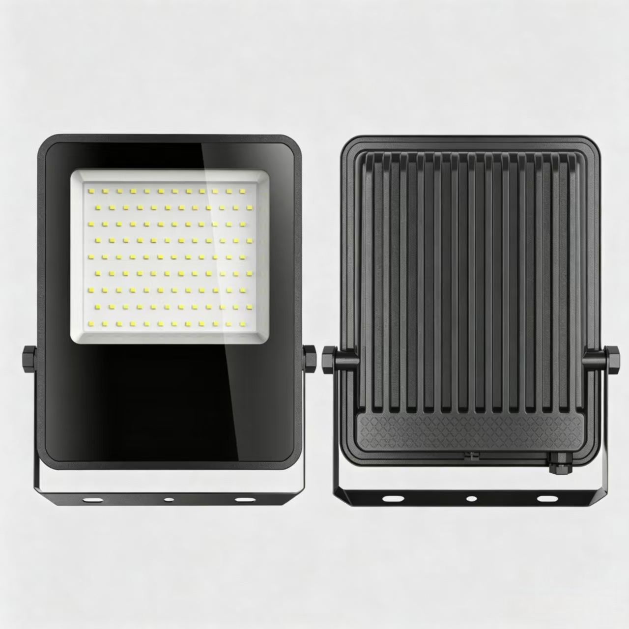 LED Flood Light 10-200W 150LM/W IP65 IK06 Outdoor Stadium Floodlight with 270&deg; Bracket -40℃~+50℃ CE RoHS