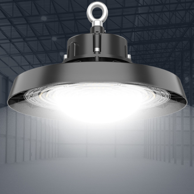UFO LED High Bay Light with Motion Sensor Beam Angel 30 Degree Factory IP65 IK10 Low Bay Lamp for Warehouse Hanging Lamp