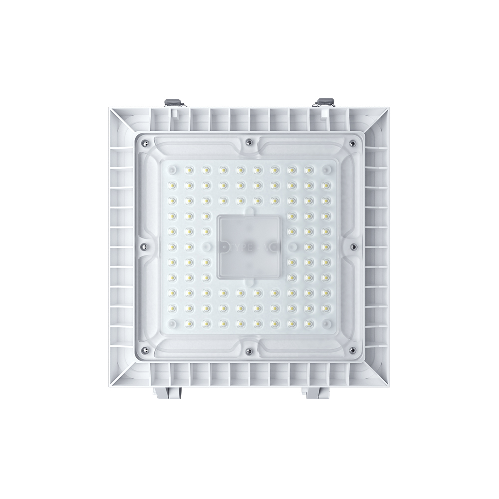 Square Petrol Station Led Canopy Light 00-277v Led Canopy Fixtures 40w 60w 75w
