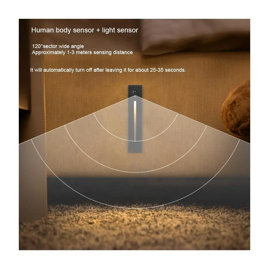 IP65 Waterproof LED Aluminum Wall Light 220V Indoor/Outdoor PIR Motion Sensor Stair Step Lamp for Home Garden Bedroom