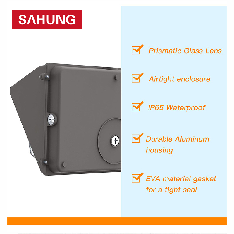 Large Housing 120W AC100-277V Led Wall Pack Flood Light IP65 Waterproof Outdoor Wall Light