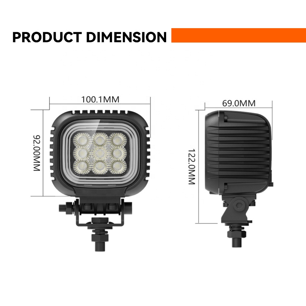 4 Inch Patented LED Pod Work Light Amber DRL Flood Beam Emark 4x4 Offroad LED Driving Fog Light For Offroad Vehicle Truck ATV
