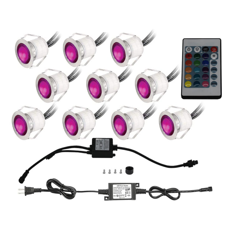 Hot Sell 10 Pack LED Deck Lights Kit for Step Stair Garden Patio Wood Floor Outdoor Landscape Application Landscape