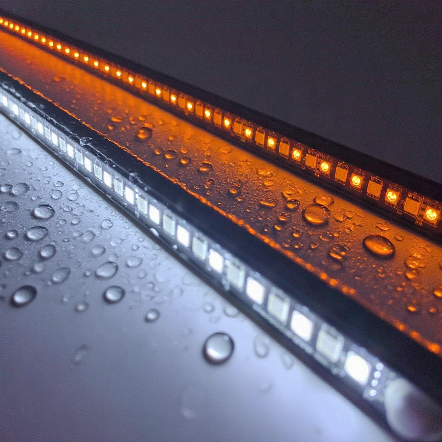 DC12V Dual Colour Led Canopy Light Bar 300mm/600mm/900mm/1200mm Customized Length Amber+White/ Red+White/Red+Amber With Switch