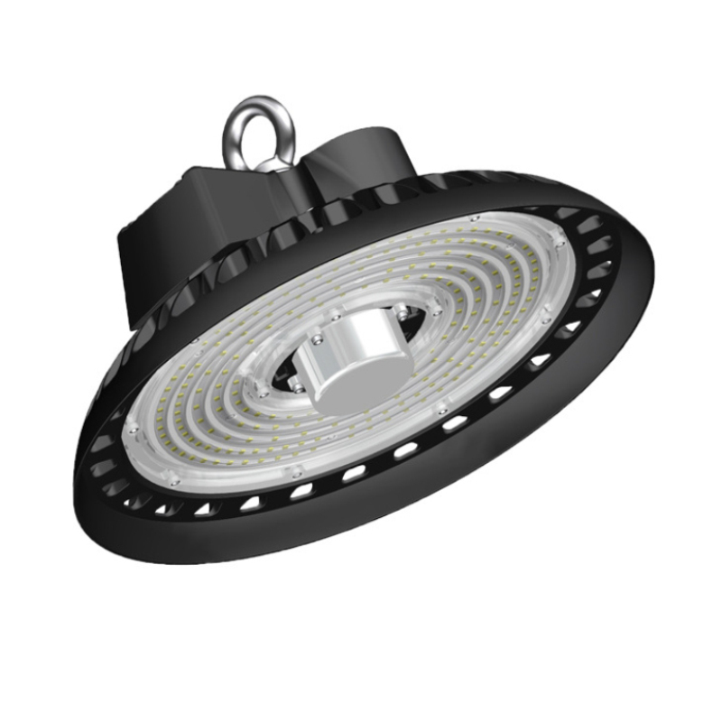 UFO LED High Bay Light with Motion Sensor Beam Angel 30 Degree Factory IP65 IK10 Low Bay Lamp for Warehouse Hanging Lamp