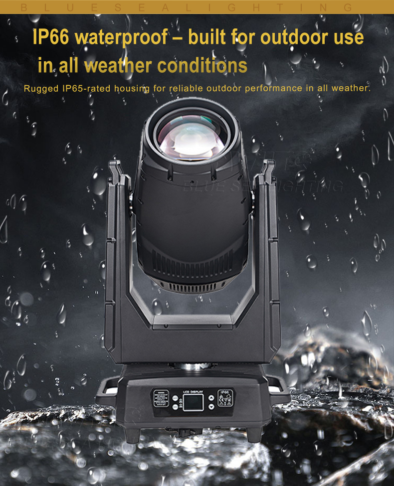 IP65 Waterproof 400W LED RGBW CMY CTO Beam-Spot-Wash 3-in-1 Hybrid Moving Head Light for Outdoor Stadium Concerts DJ Disco