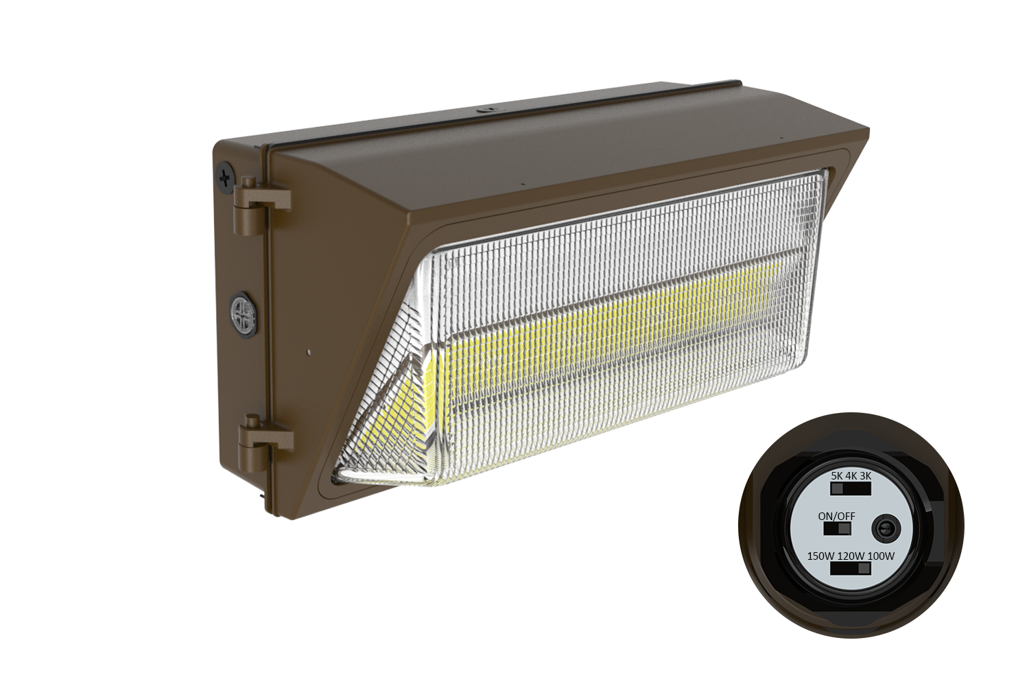 150W 5 Years Warranty Aluminum IP65 Outdoor Garden Exterior LED Wall Pack Light