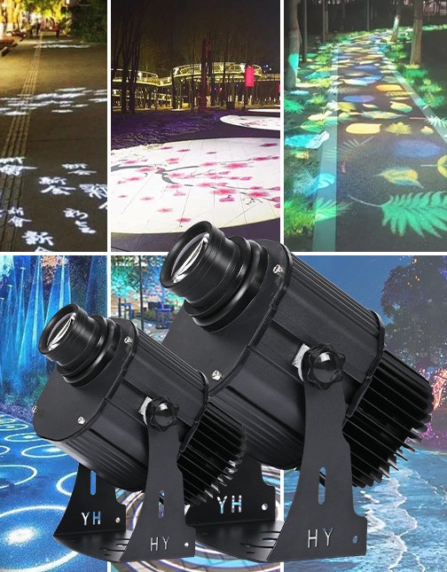 Rotating Waterproof Logo Projector IP65 Gobo Advertising Light 30/40/50/60/80/100/120/150W Outdoor LED With Remote Control