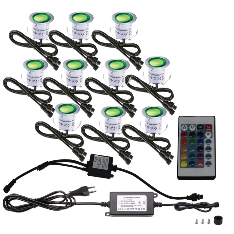 Hot Sell 10 Pack LED Deck Lights Kit for Step Stair Garden Patio Wood Floor Outdoor Landscape Application Landscape
