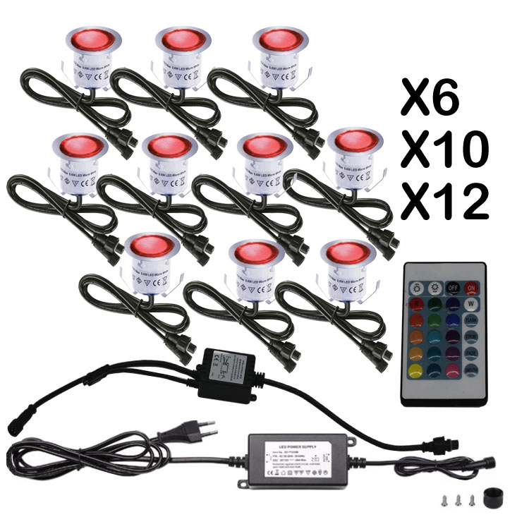 Hot Sell 10 Pack LED Deck Lights Kit for Step Stair Garden Patio Wood Floor Outdoor Landscape Application Landscape