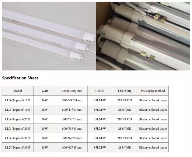 LED Tri-proof Light Workshop LED Light Led Garage Light For Workshop Lighting